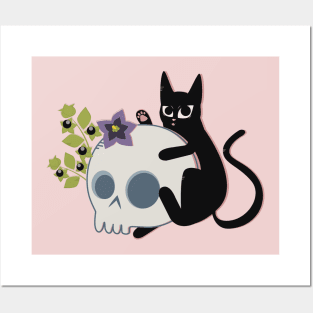 Cat & Skull Posters and Art